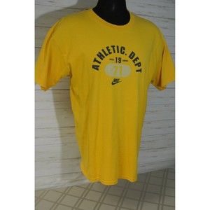 Vtg. NIKE Sneaker Co. Athletic Dept. Campus XL MICHIGAN Wolverines Colors Yellow